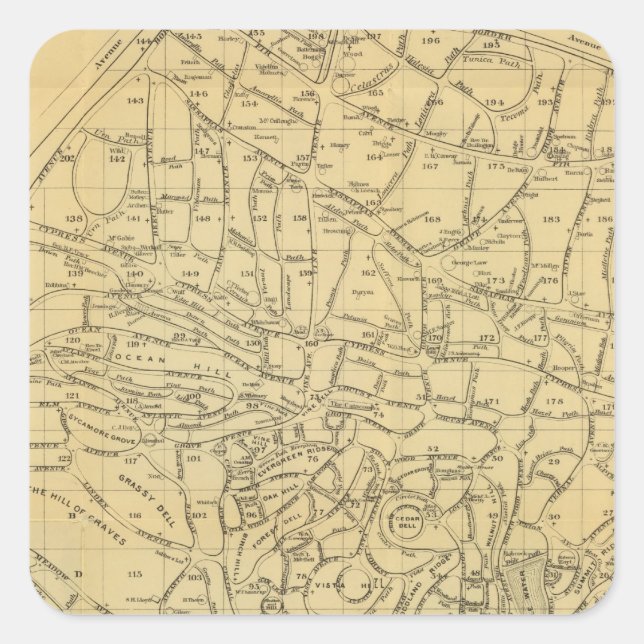 Adesivo Quadrado Cemitério de madeira verde (Frente)