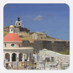 Adesivo Quadrado Cemitério de Porto Rico à beira-mar