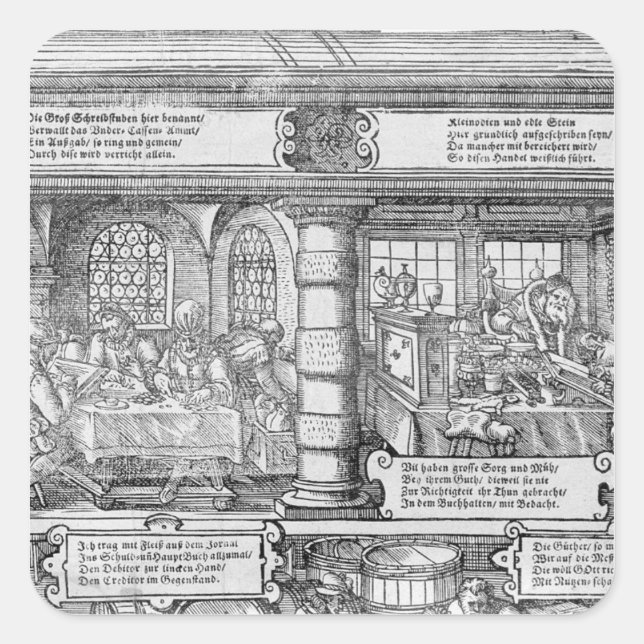 Adesivo Quadrado Cena Bancária (Frente)