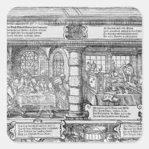 Adesivo Quadrado Cena Bancária