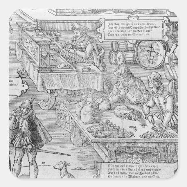 Adesivo Quadrado Cena Bancária (Frente)