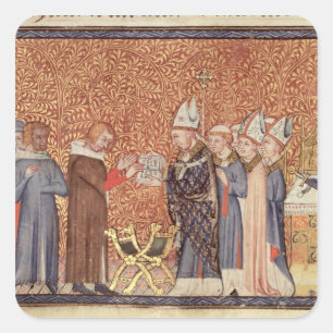 Adesivo Quadrado Cena da coroação f.47 da Senhora Algodão Tib B