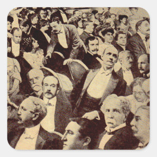 Adesivo Quadrado Cena da Multidão 1920