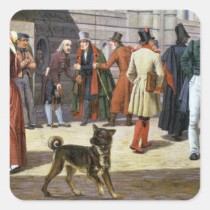 Adesivo Quadrado Cena da rua em Éstocolmo