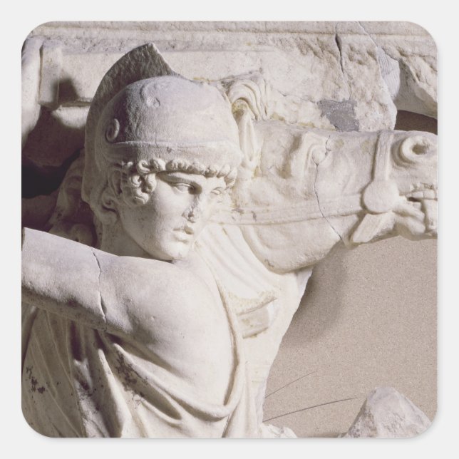 Adesivo Quadrado Cena de batalha, c.169 (Frente)