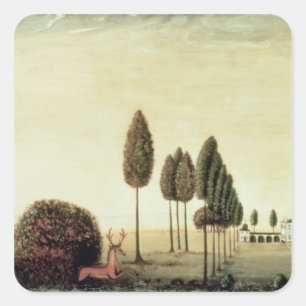 Adesivo Quadrado Cena de caça 2