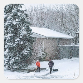Adesivo Quadrado Cena de Férias Retroativa