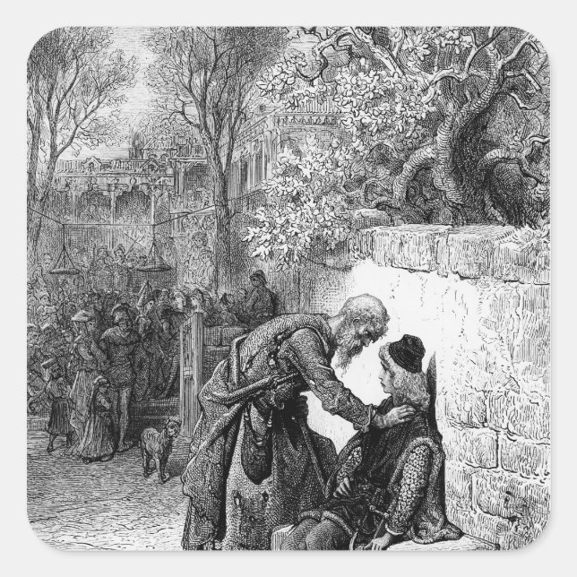 Adesivo Quadrado Cena de "O Rimo do Mariner Antigo", (Frente)