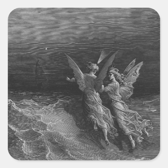 Adesivo Quadrado Cena de "O Rimo do Mariner Antigo" 2 (Frente)