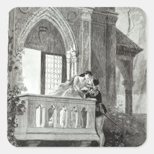 Adesivo Quadrado Cena do ato II de Romeo e de Juliet