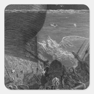 Adesivo Quadrado Cena 'do Rime do Mariner antigo