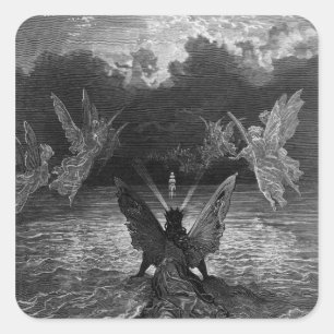 Adesivo Quadrado Cena "do Rime do navegador antigo" 2