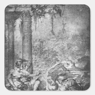 Adesivo Quadrado Cena Mágica