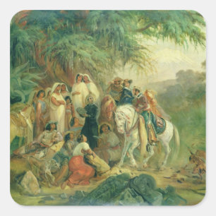 Adesivo Quadrado Cena popular em Pico de Orizaba, México