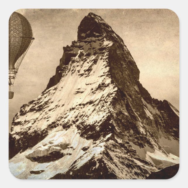 Adesivo Quadrado Cena Steampunk Matterhorn (Frente)