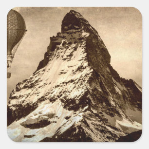 Adesivo Quadrado Cena Steampunk Matterhorn