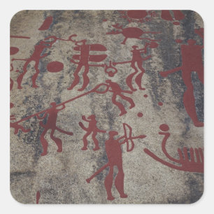 Adesivo Quadrado Cenas de caça