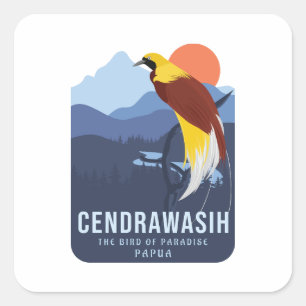 Adesivo Quadrado Cendrawasih