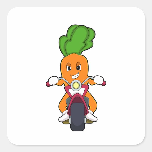 Adesivo Quadrado Cenoura como Biker com motocicleta.PNG (Frente)