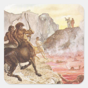 Adesivo Quadrado Centaur Archers-Inferno Square Sticker