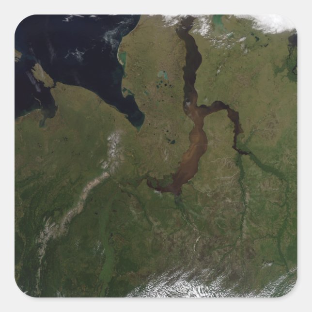 Adesivo Quadrado Centro-Rússia do Norte (Frente)