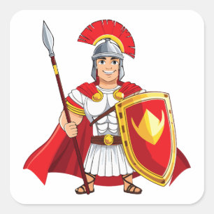 Adesivo Quadrado centurião romano