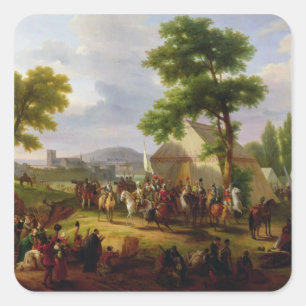 Adesivo Quadrado Cerco de Paris por Henri IV em 1593, 1818