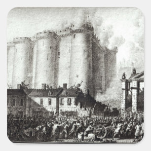 Adesivo Quadrado Cerco do Bastille, o 14 de julho de 1789