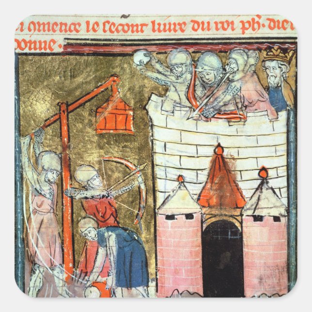 Adesivo Quadrado Cerco do Chateau de Chinon (Frente)