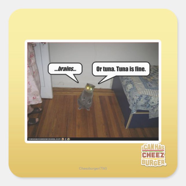 Adesivo Quadrado cérebro (Frente)