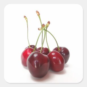 Adesivo Quadrado cereja madura