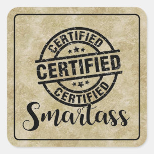 Adesivo Quadrado Certificado Sábio 