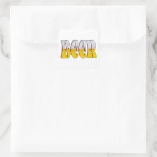 Adesivo Quadrado Cerveja na torneira