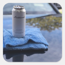 Adesivo Quadrado cerveja pode blues