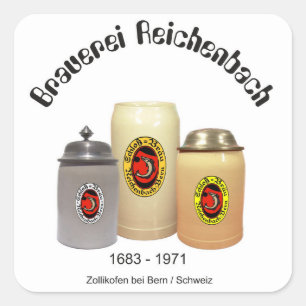 Adesivo Quadrado Cervejaria Reichenbach Zollikofen autocolante