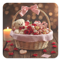 Cesta de Teddy Rosa Fofa do Dia dos Namorados Cora