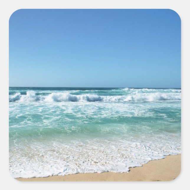 Adesivo Quadrado Céu azul e mar 18 (Frente)