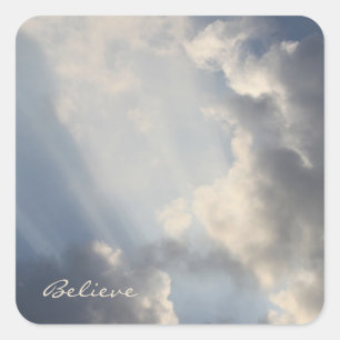 Adesivo Quadrado Céu Azul Inspiron Sunbeams