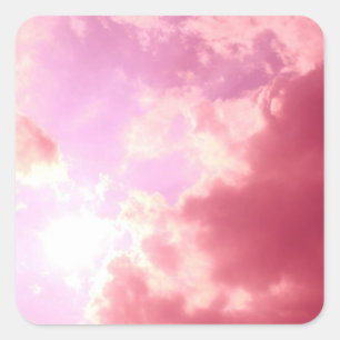 Adesivo Quadrado Céu cor-de-rosa
