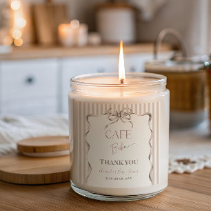 Adesivo Quadrado Chá de Bebê Café Bege Vintage Bebe