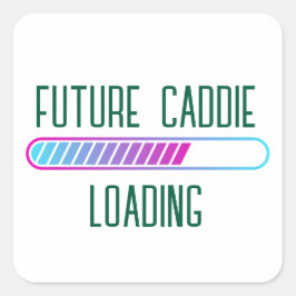 Adesivo Quadrado Chá de Bebê do Papai Esperado Futuro Caddie Carreg