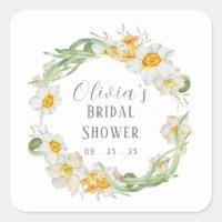 Chá de casamento Brida de Daffodil Branco e Amarel