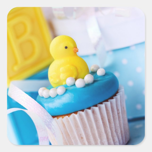 Adesivo Quadrado Chá de fraldas (Frente)