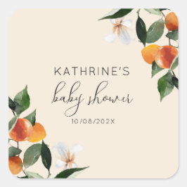 Adesivo Quadrado chá de fraldas bonito