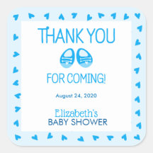 Chá de fraldas de Booties Blue Boy Sticker
