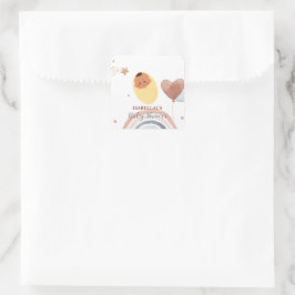 Adesivo Quadrado Chá de fraldas de crianças africanas, estrela da L