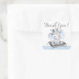 Adesivo Quadrado Chá de fraldas de Elefante