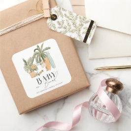 Adesivo Quadrado Chá de fraldas de pranchas com palma de Conselho