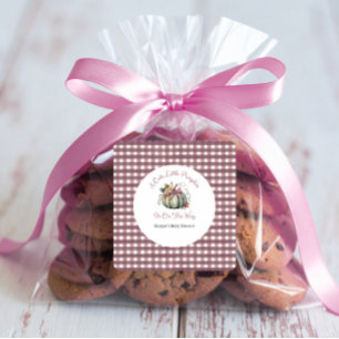 Adesivo Quadrado Chá de fraldas de Pumpkin de Pumpkin Verde e Pumpk