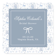 Chá de fraldas Dusty Blue Chinoiserie